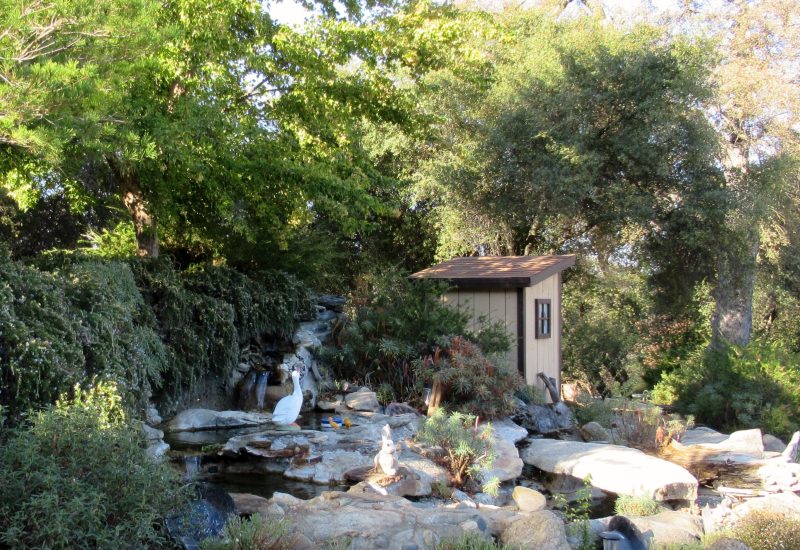 The water feature blends in with the surroundings